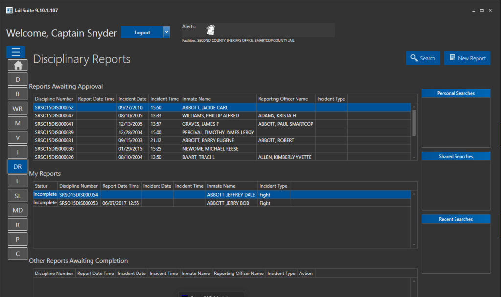 Jail Management System Software SmartJAIL SmartCOP