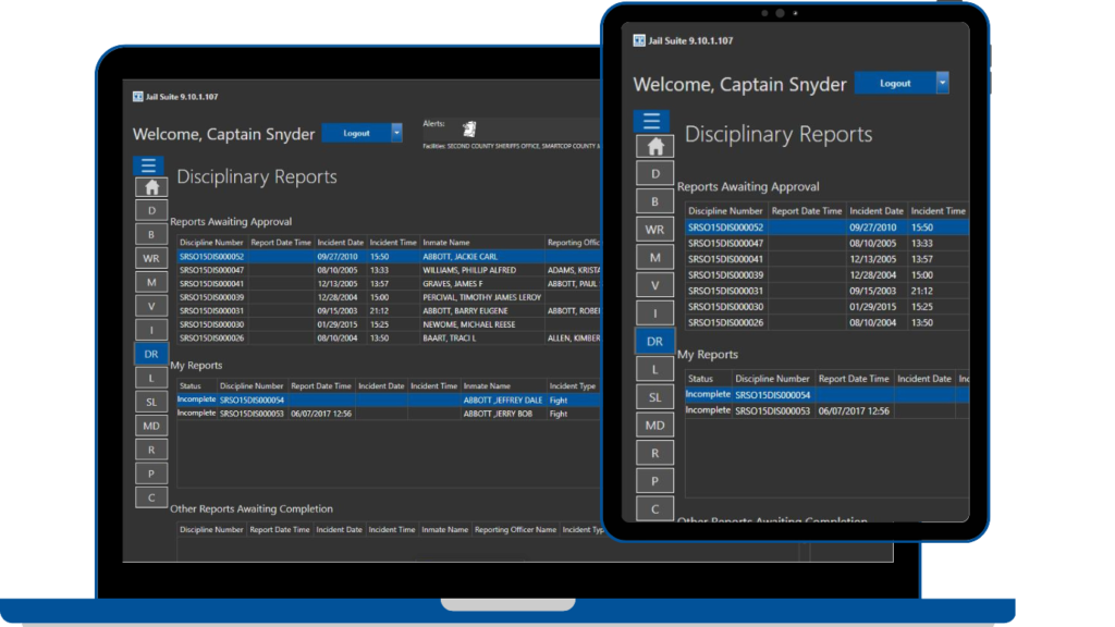 SmartJAIL makes it easy to track inmate movements and stay compliant with built-in reporting tools.