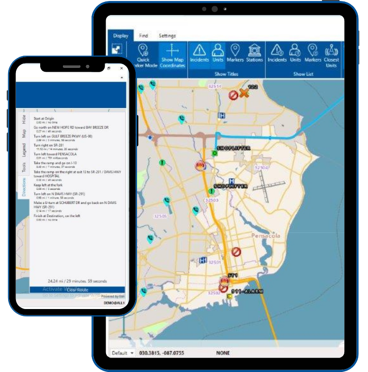 With advanced ESRI®-based mapping, the system offers unlimited layers and GIS location validation for precise resource deployment.