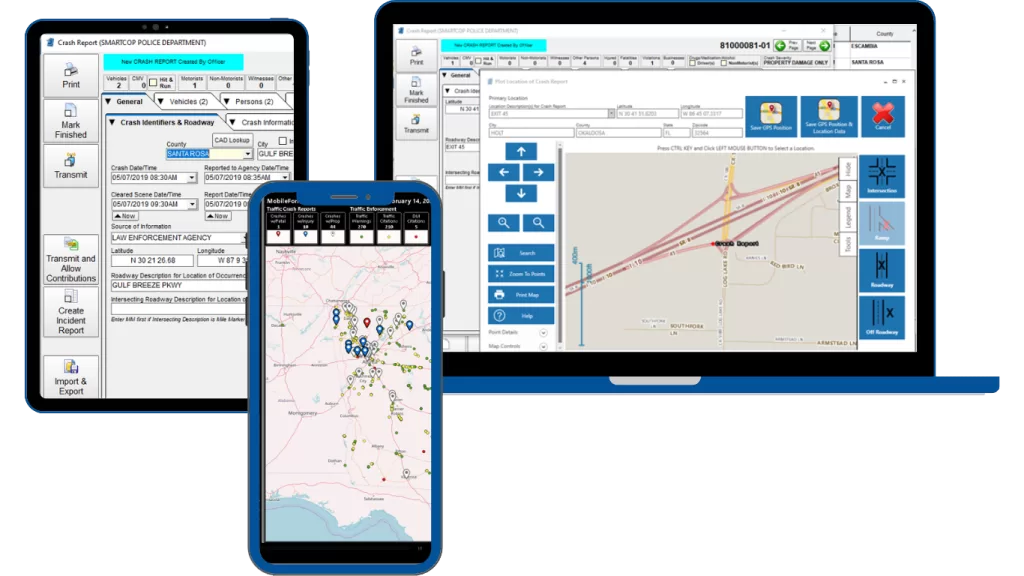 SmartCOP's Traffic Accident / eCrash module provides a complete, state-compliant crash reporting solution that is 100% MMUCC compliant.