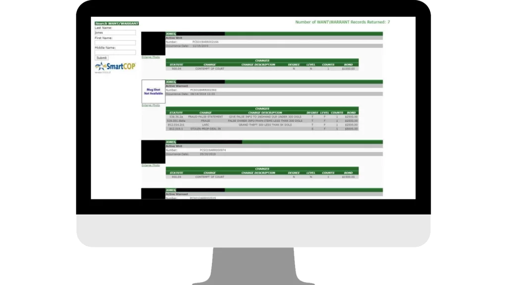 SmartWEB integrates seamlessly with SmartRMS to enhance public access to active warrants, providing transparency while allowing agencies full control over the information displayed.