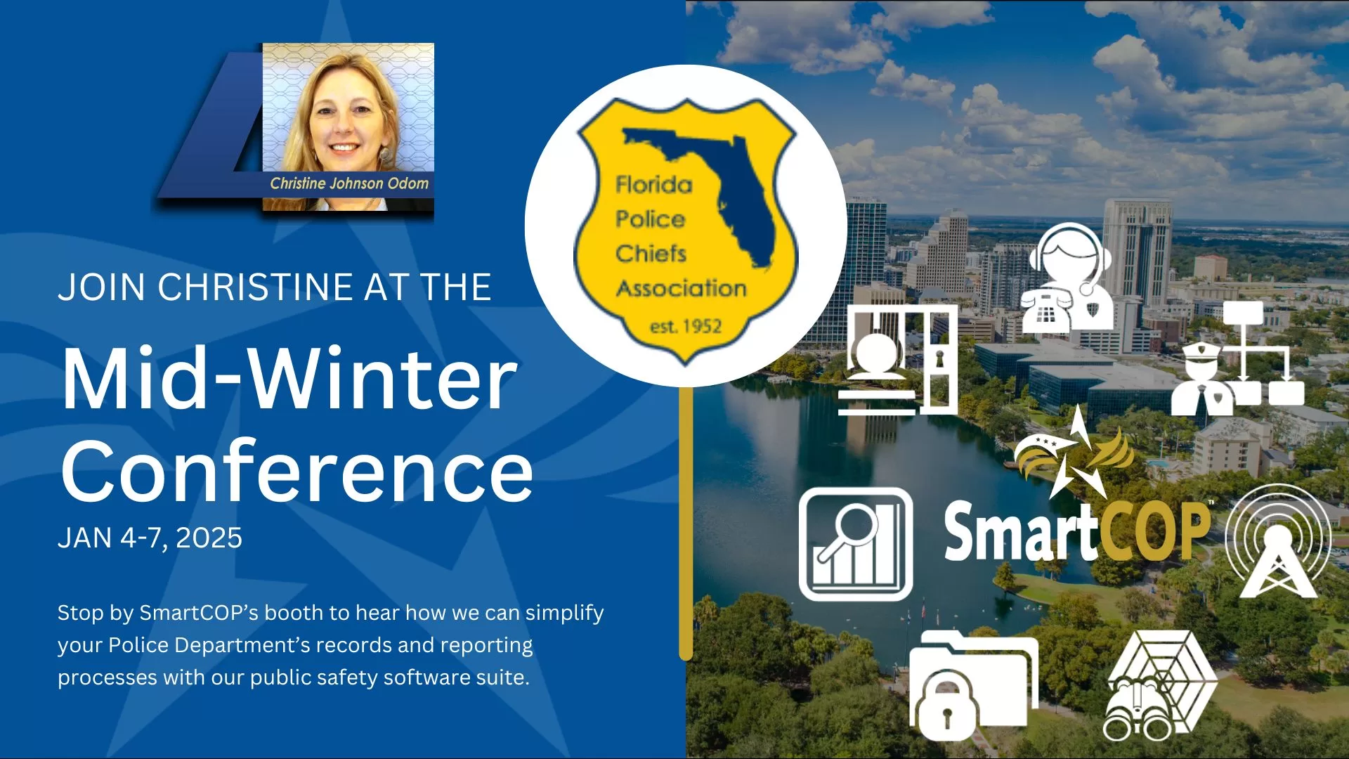 Discover SmartCOP at the 2025 Florida Police Chiefs Association Mid-Winter Conference