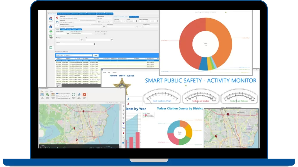 SmartDATA allows data management and reporting capabilities to make informed decisions and help you identify trends and patterns in policing. All of this with real-time analytics.